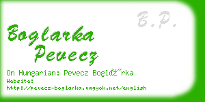 boglarka pevecz business card